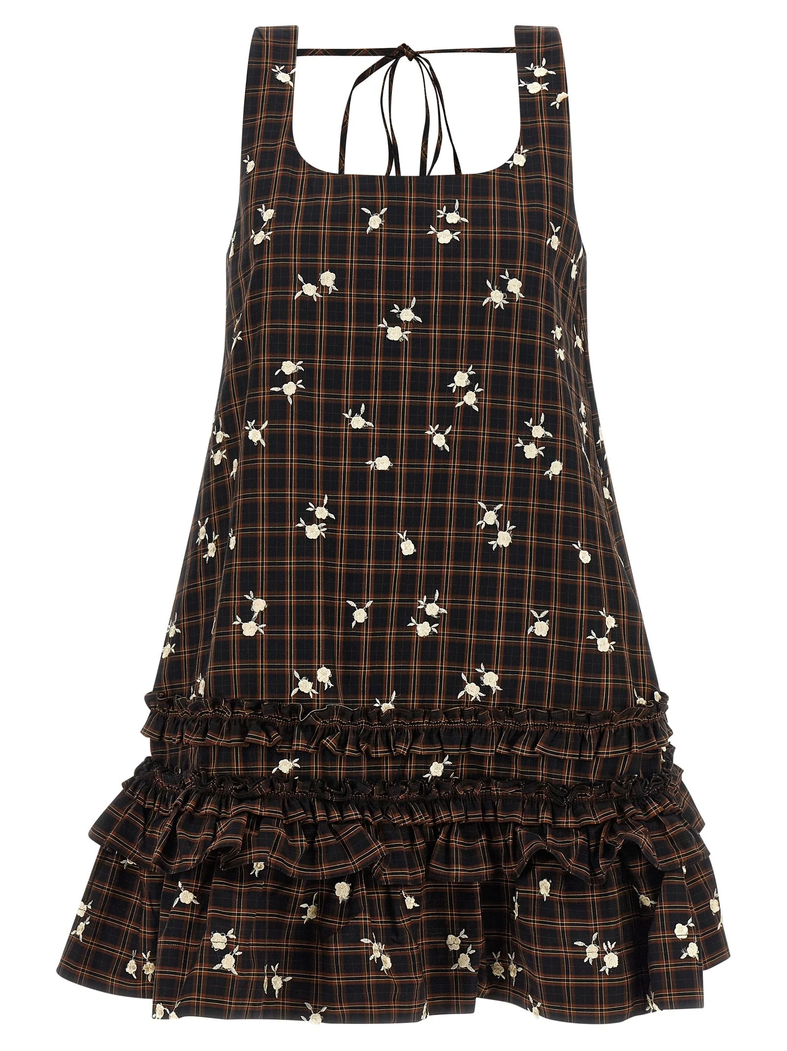 Ganni Women 'Check Flower' Dress - 1