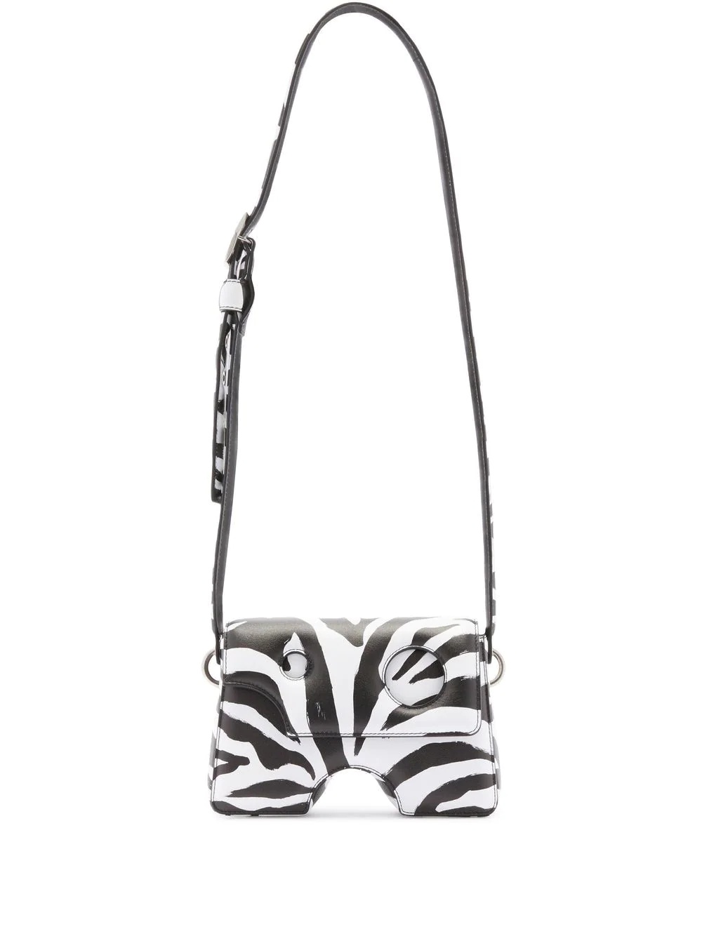 Burrow-22 zebra-print shoulder bag - 1