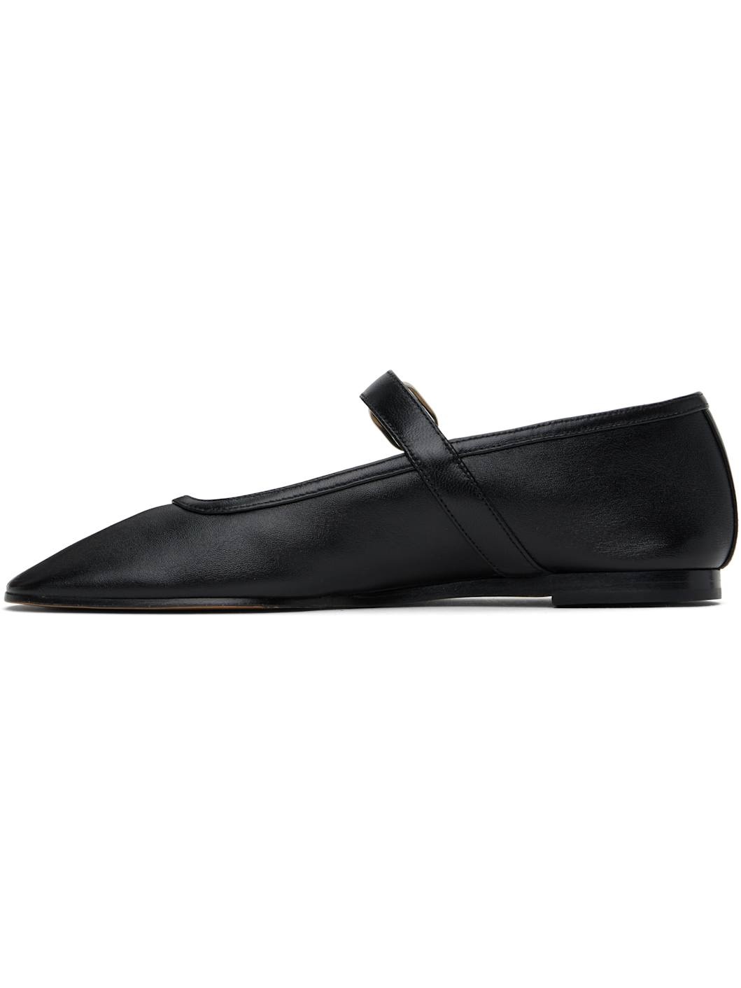 Black Mary Jane Ballerina Flats - 3