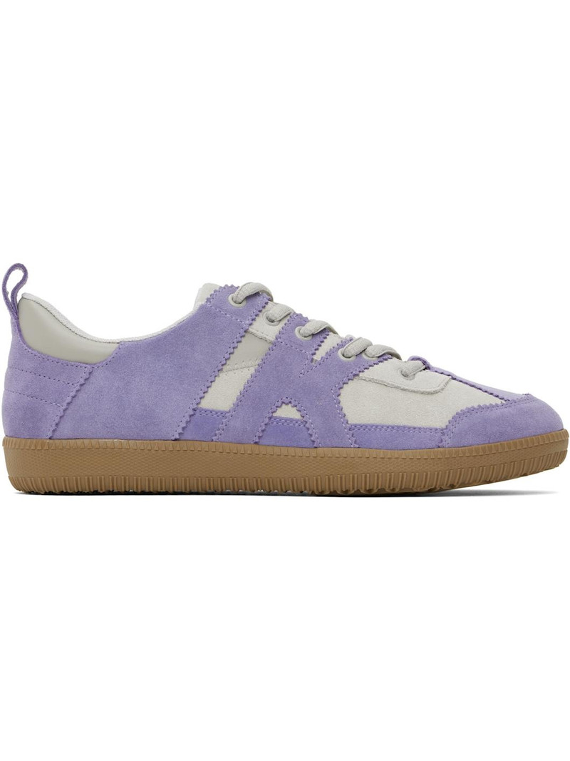 Purple & Gray K Soccer Sneakers - 1