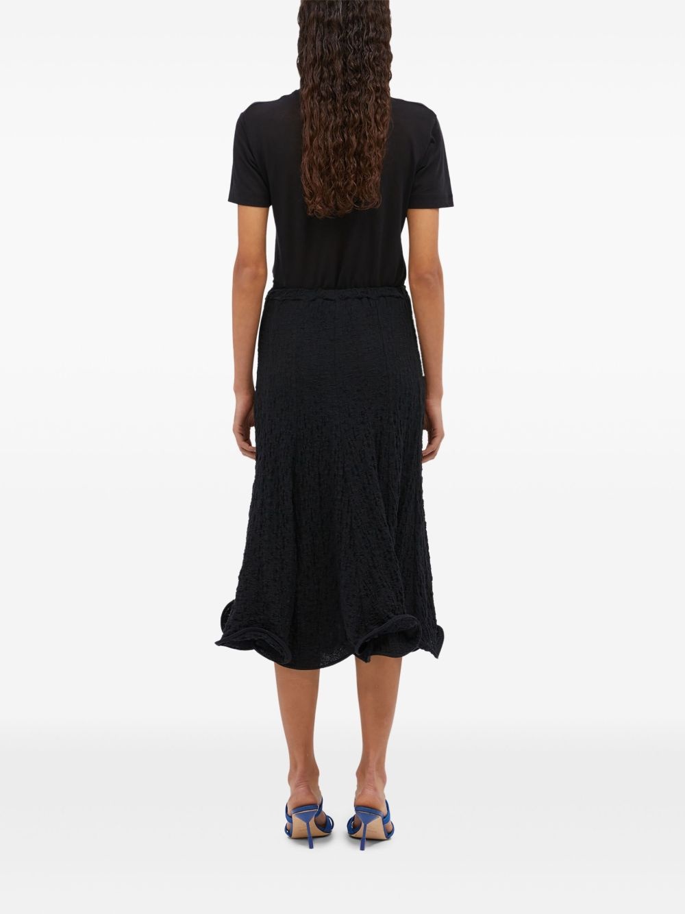 crinkle-effect skirt - 4