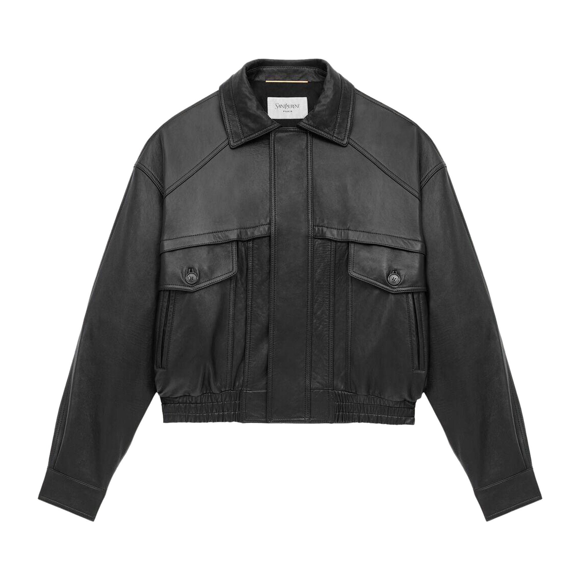 Saint Laurent Leather Jacket 'Black' - 1
