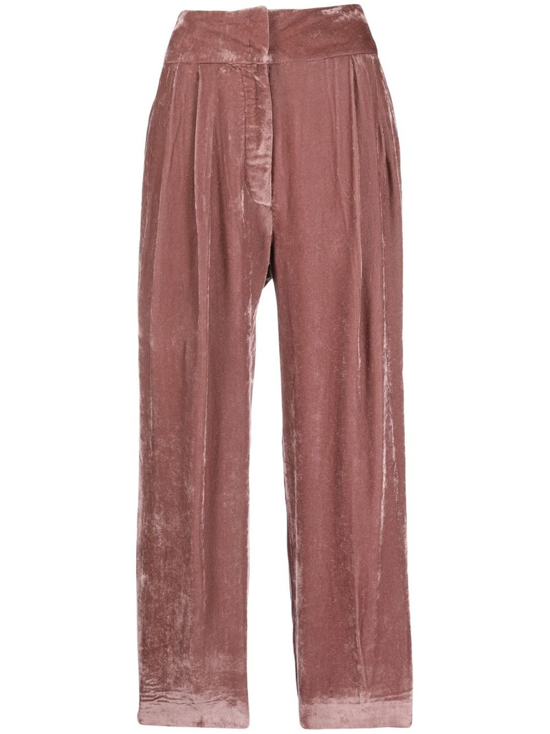 pleated straight-leg trousers 1