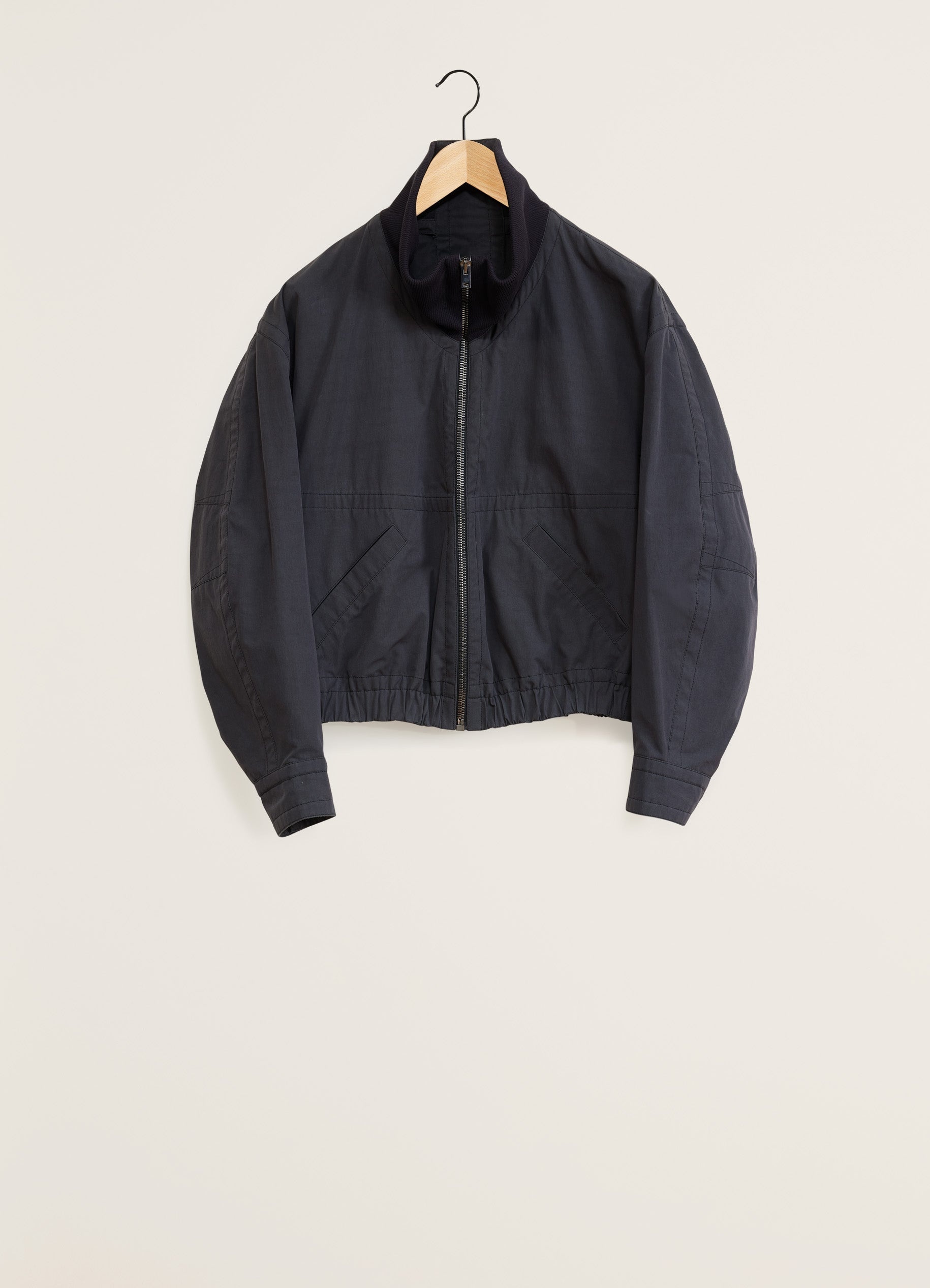DOUBLE LAYER BLOUSON WITH RIB - 1