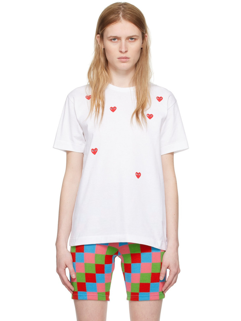 White Many Heart T-Shirt - 1