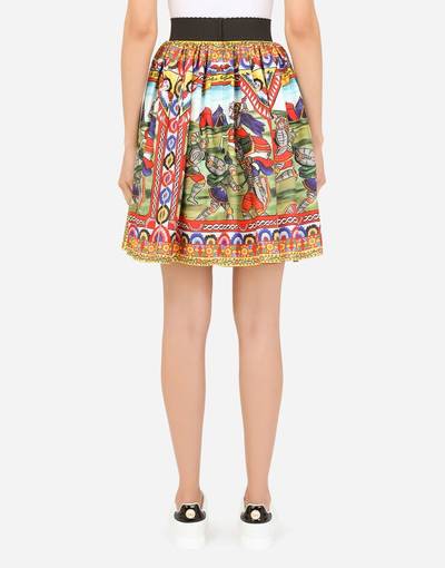 Dolce & Gabbana Short Carretto-print twill skirt outlook