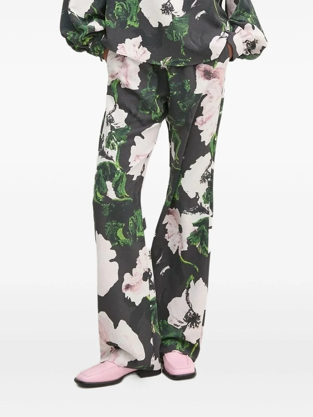 floral-print trousers - 1