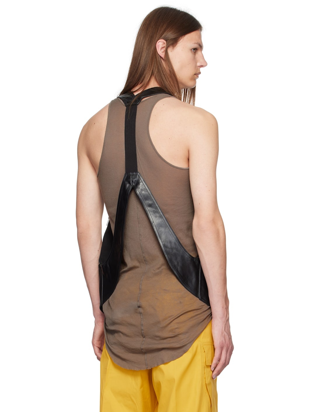 Black Bauhaus Leather Vest - 3