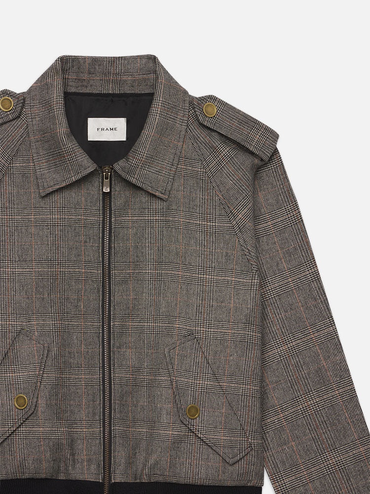 Modern Bomber Jacket in Brown Multi - 3