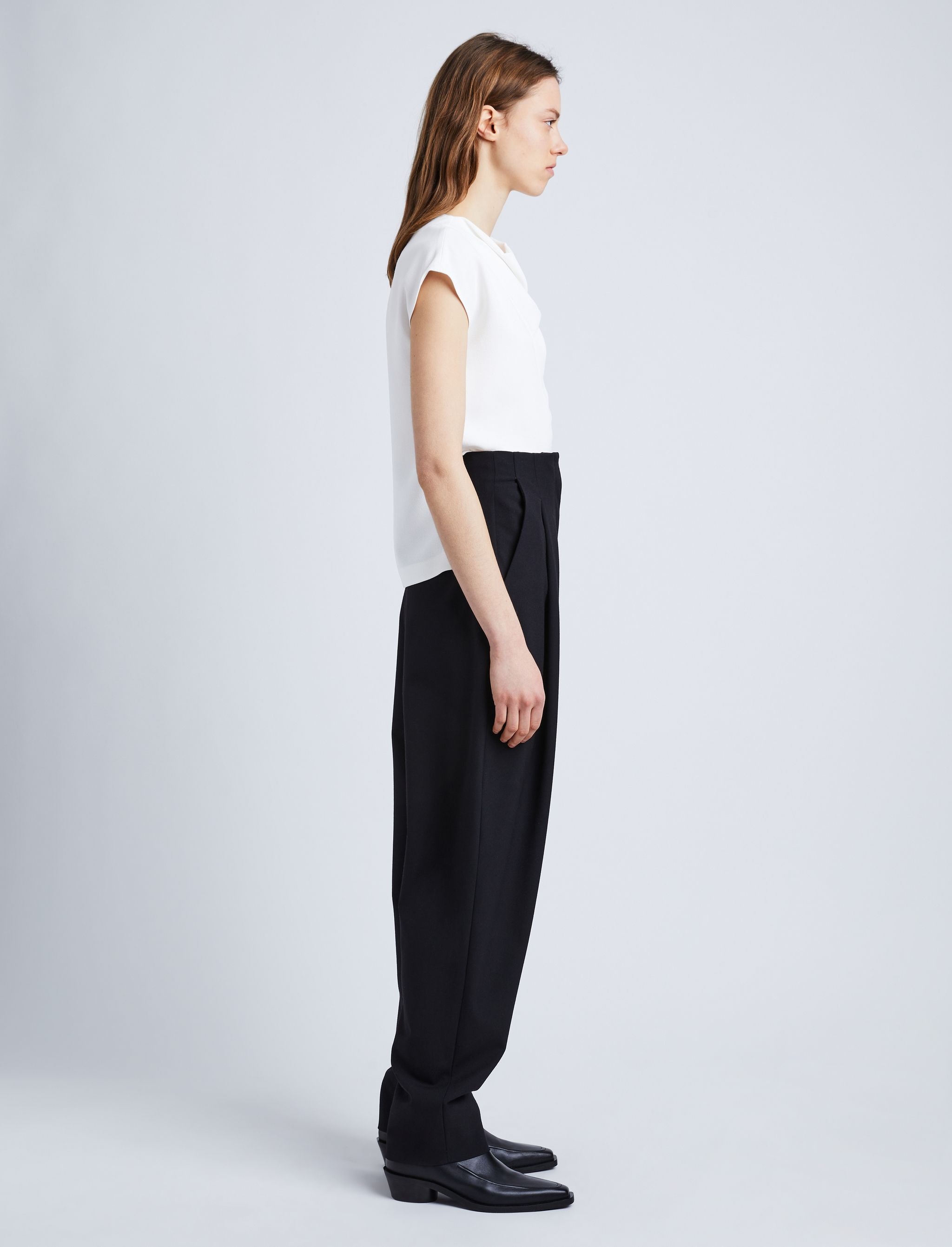 Matte Viscose Crepe Shell Top - 4