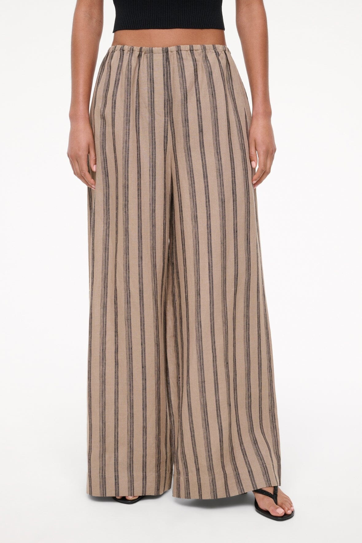 STAUD BONFIRE LINEN PANT SAHARA STRIPE - 5