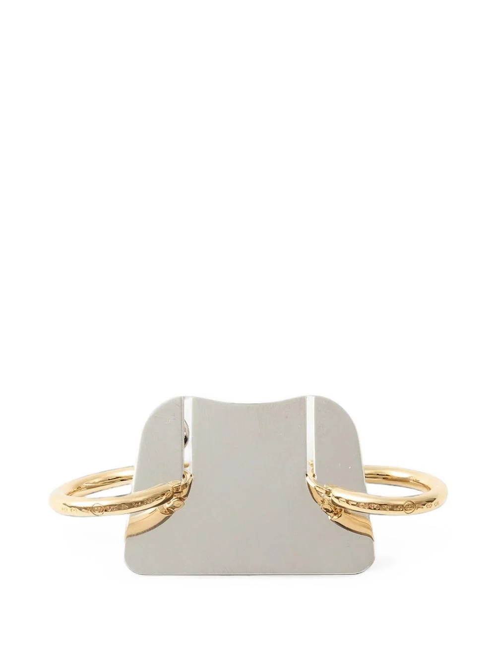 numeric-engraved vitrine earrings - 1