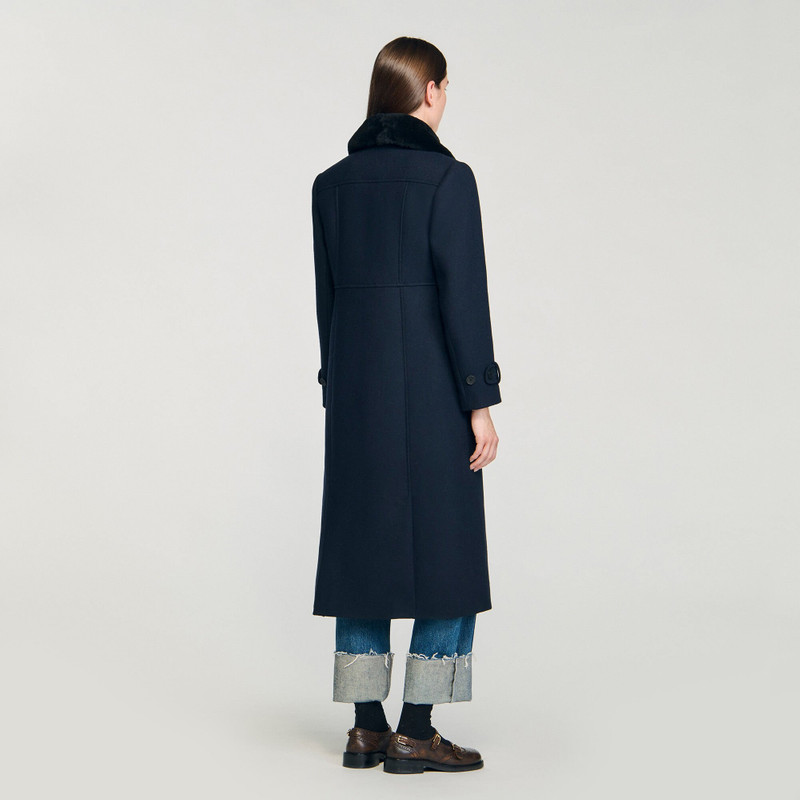 LONG COAT WITH REMOVABLE FUR COLLAR 6