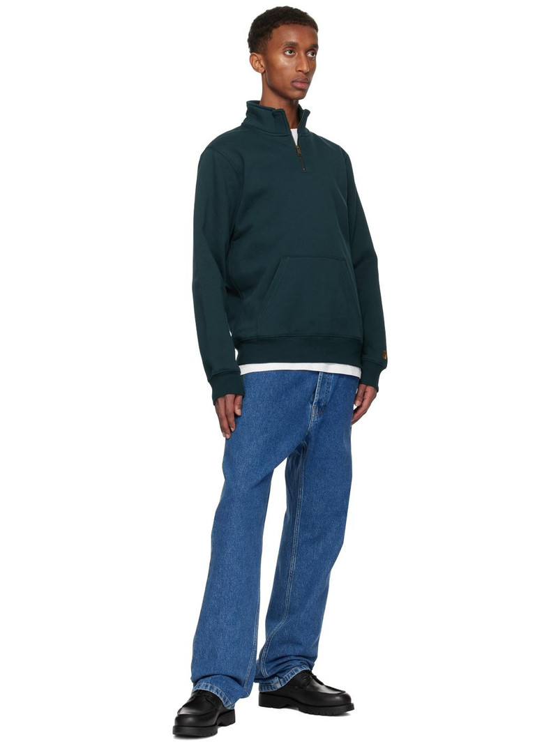 Carhartt Blue Chase Neck Zip Sweatshirt outlook