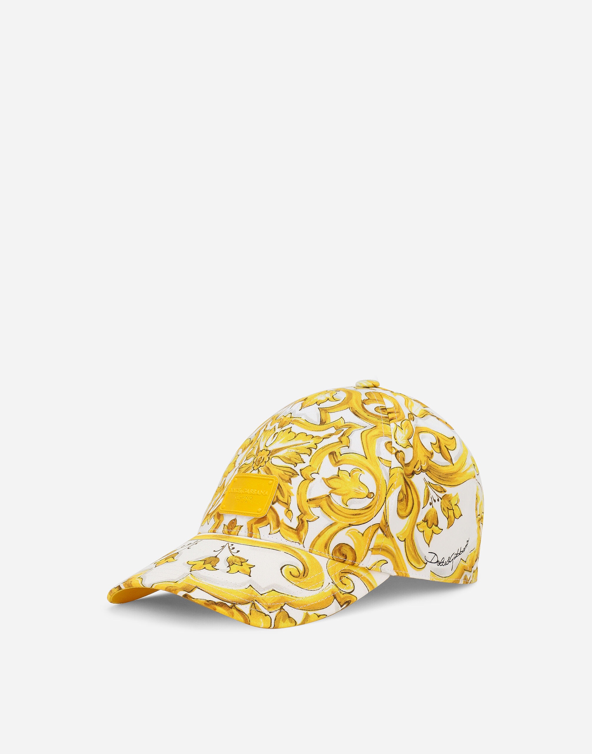 Drill baseball cap with majolica print - 1