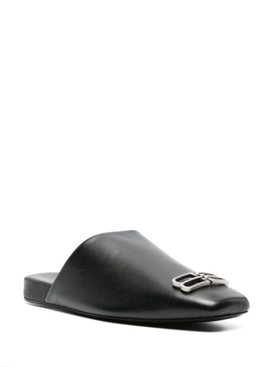 BALENCIAGA Cosy BB leather slippers outlook