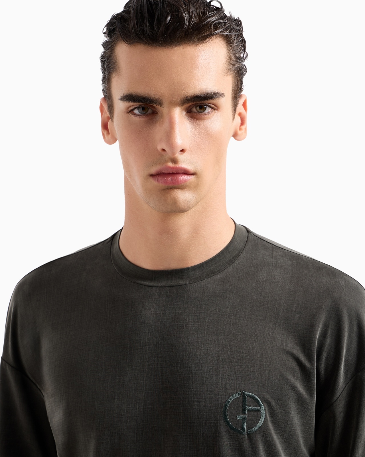 STRETCH CUPRO OVERSIZED CREW-NECK T-SHIRT - 5