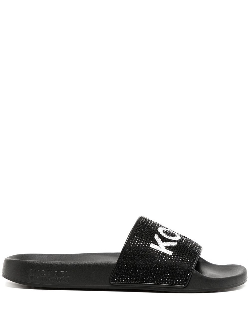 Gilmore rhinestone-embellished slides 1