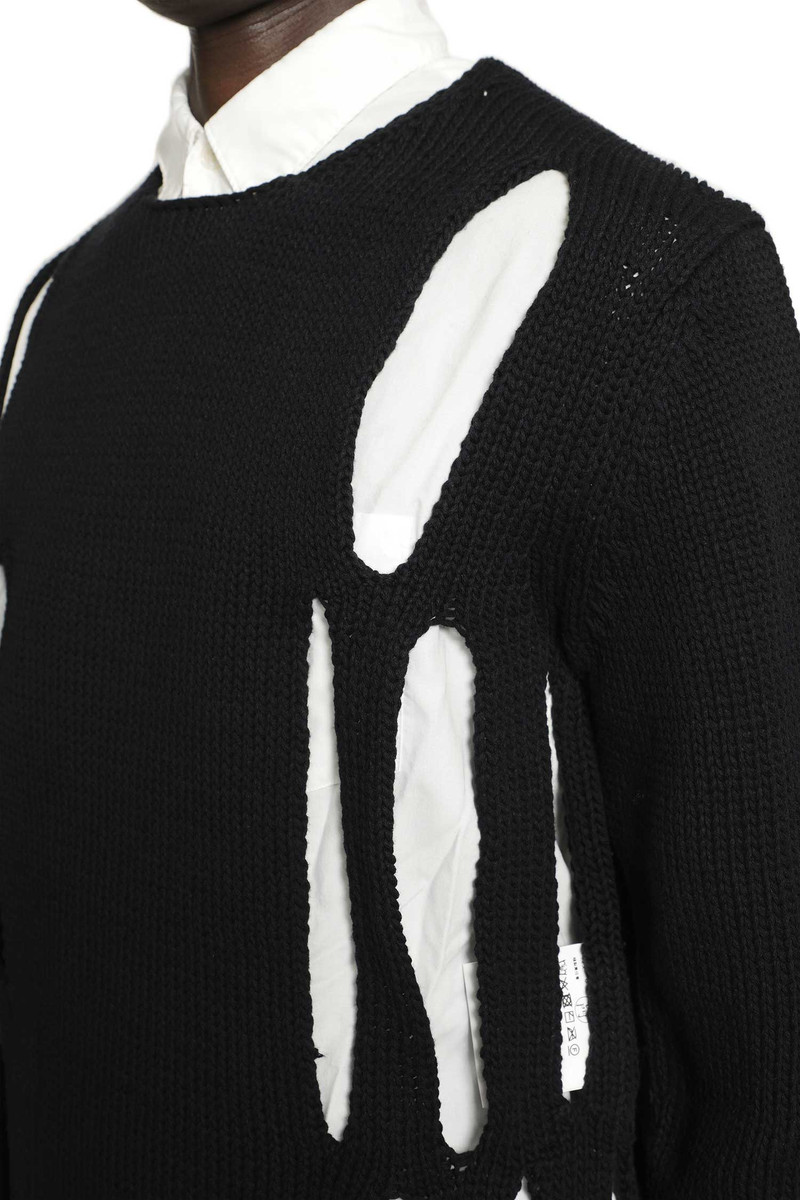 Cut-out Sweater In Poly Cotton Knit 4