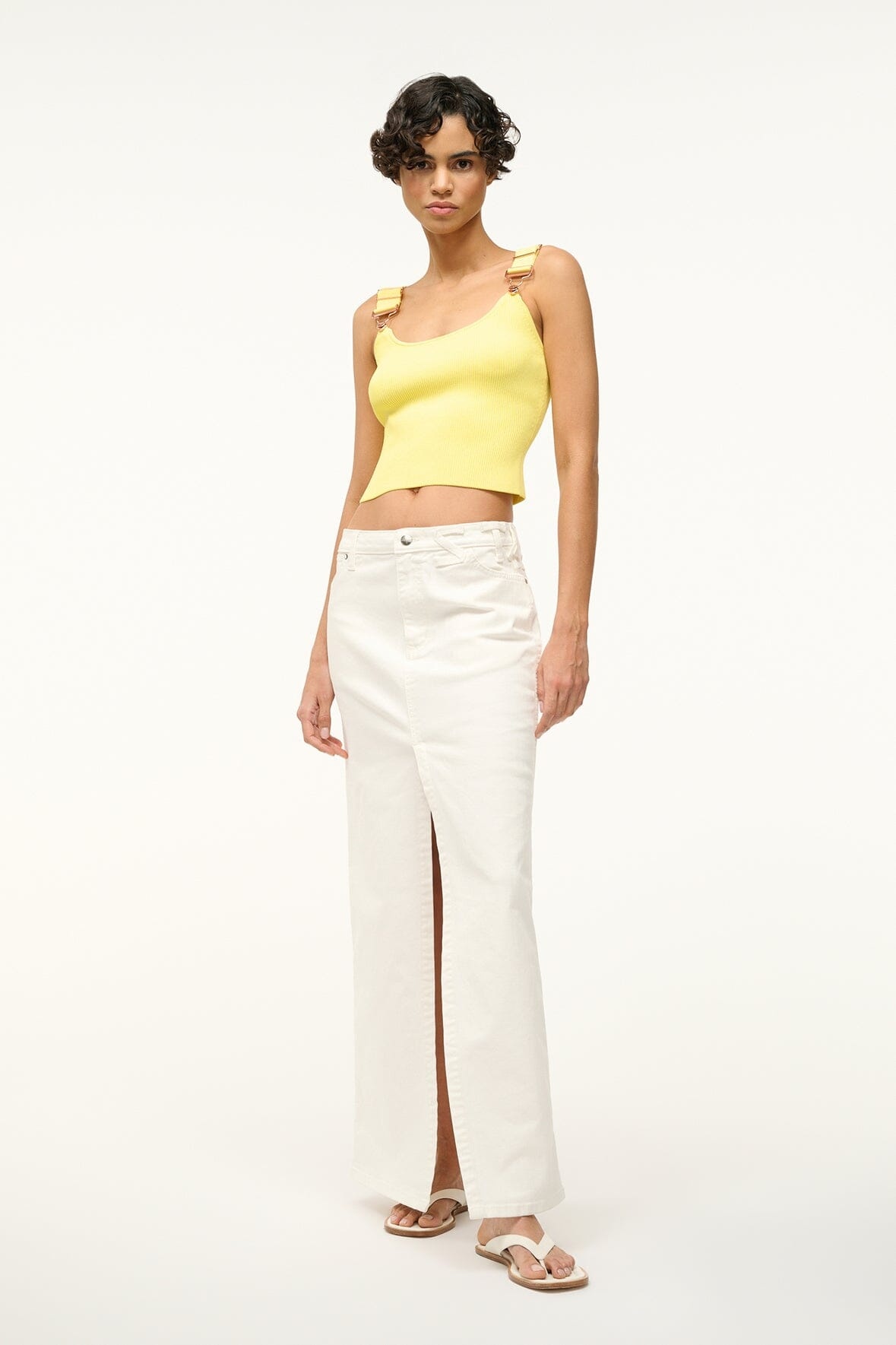 STAUD + WRANGLER THE OVERALL RIB TANK YELLOW - 3