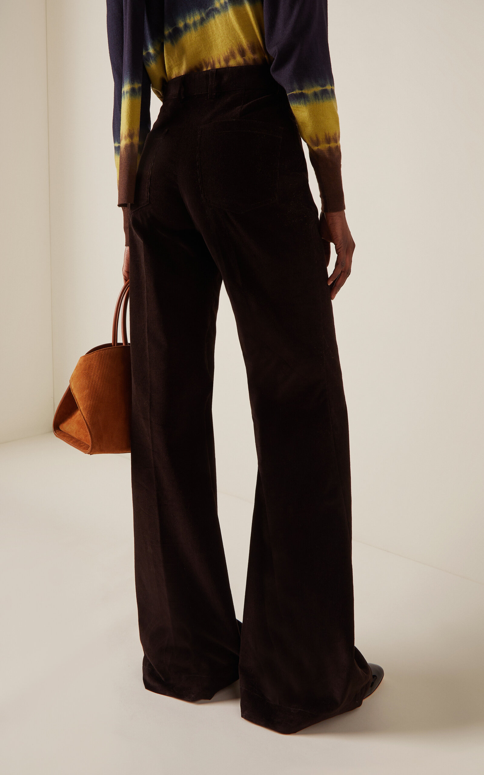 Sport Cotton-Blend Flared Pants brown - 4