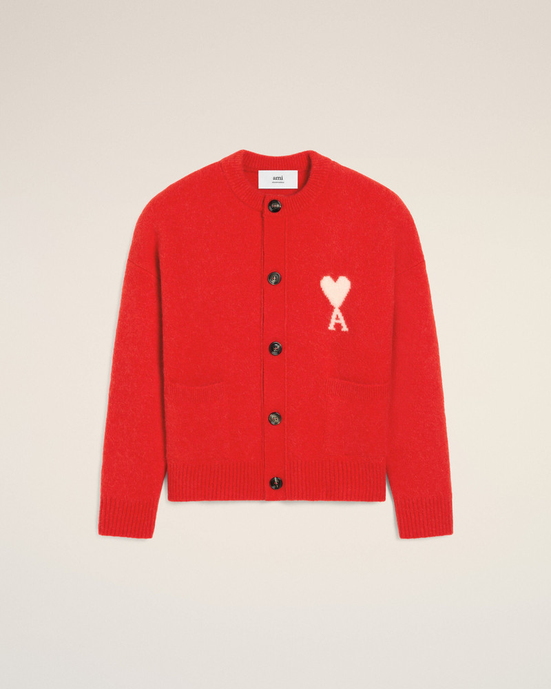 RED ALPACA AMI DE COEUR CARDIGAN 1