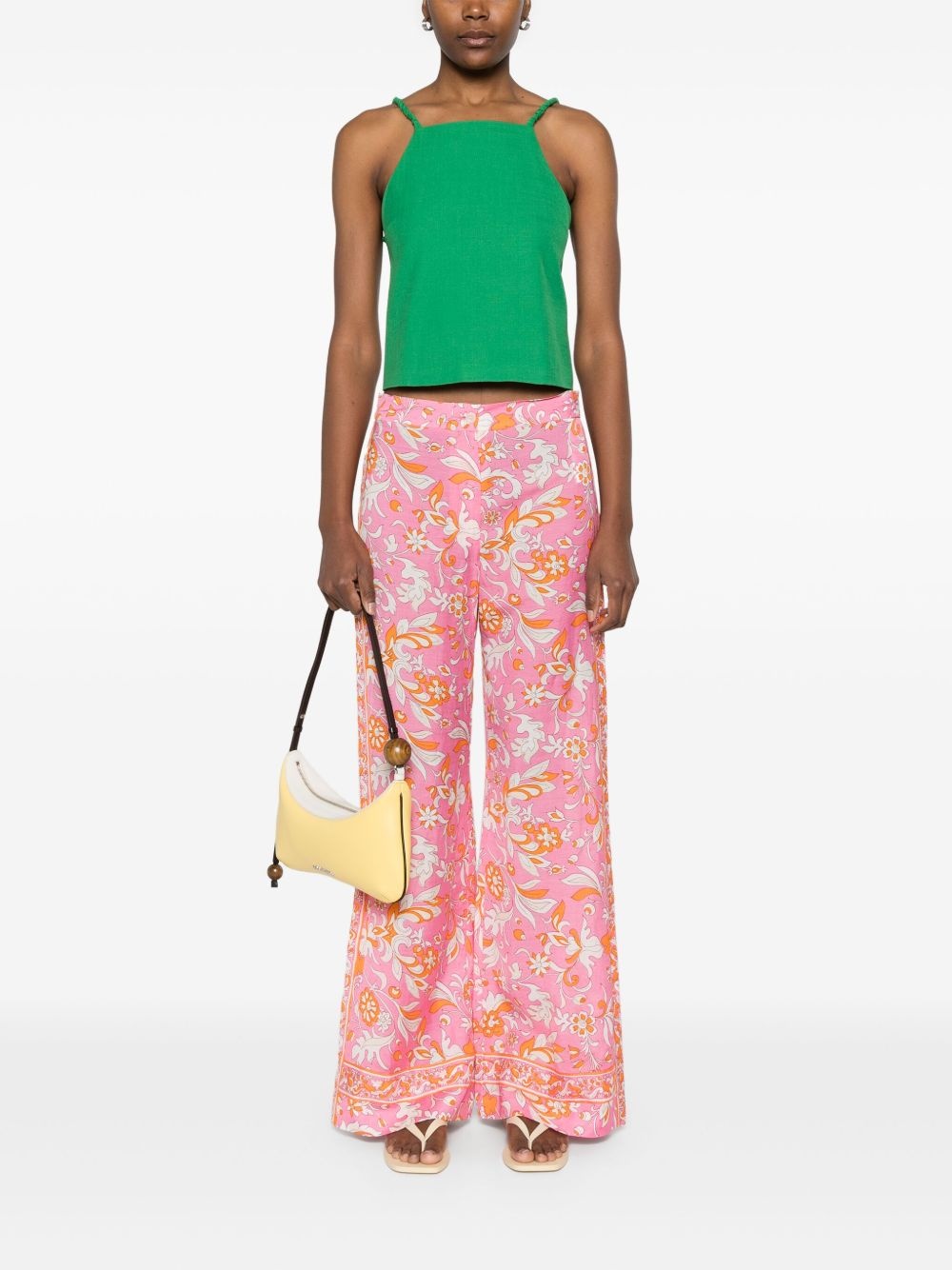 floral-print trousers - 2