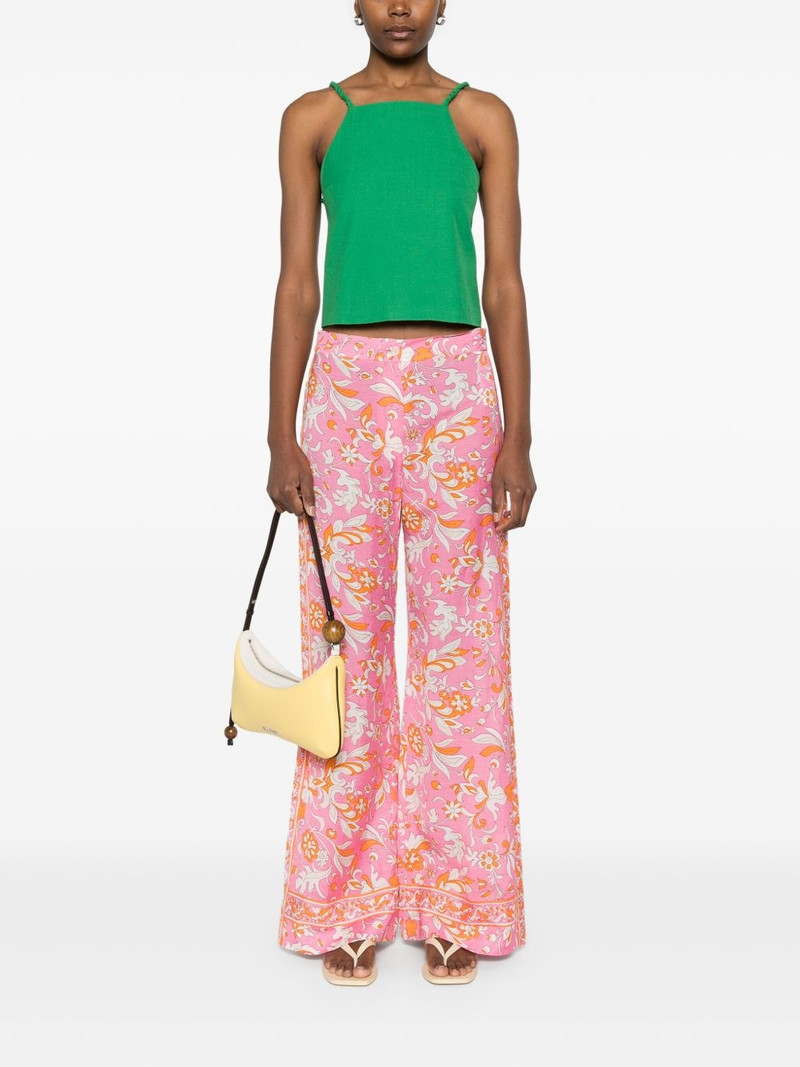 maje floral-print trousers outlook
