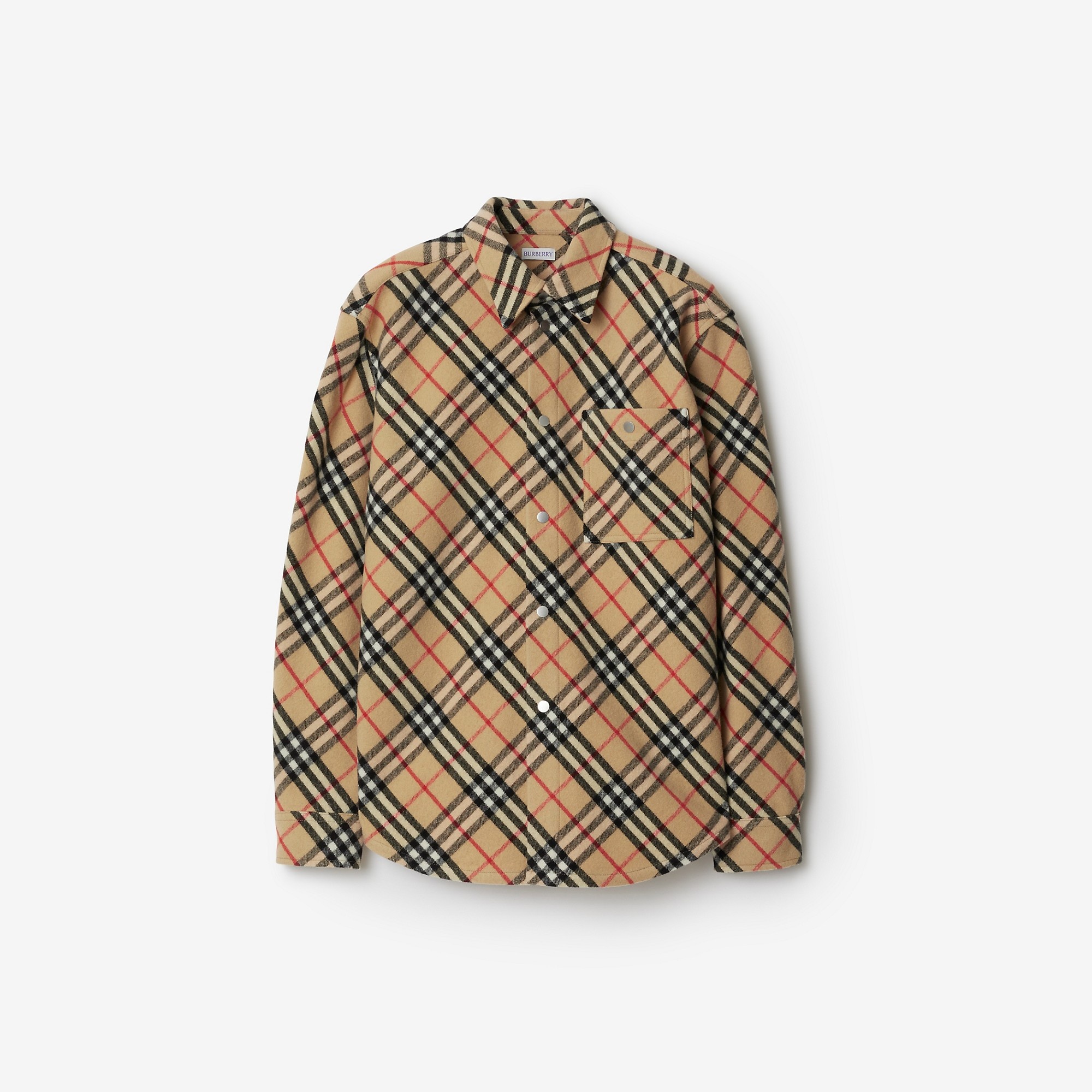 Check Wool Shirt - 1