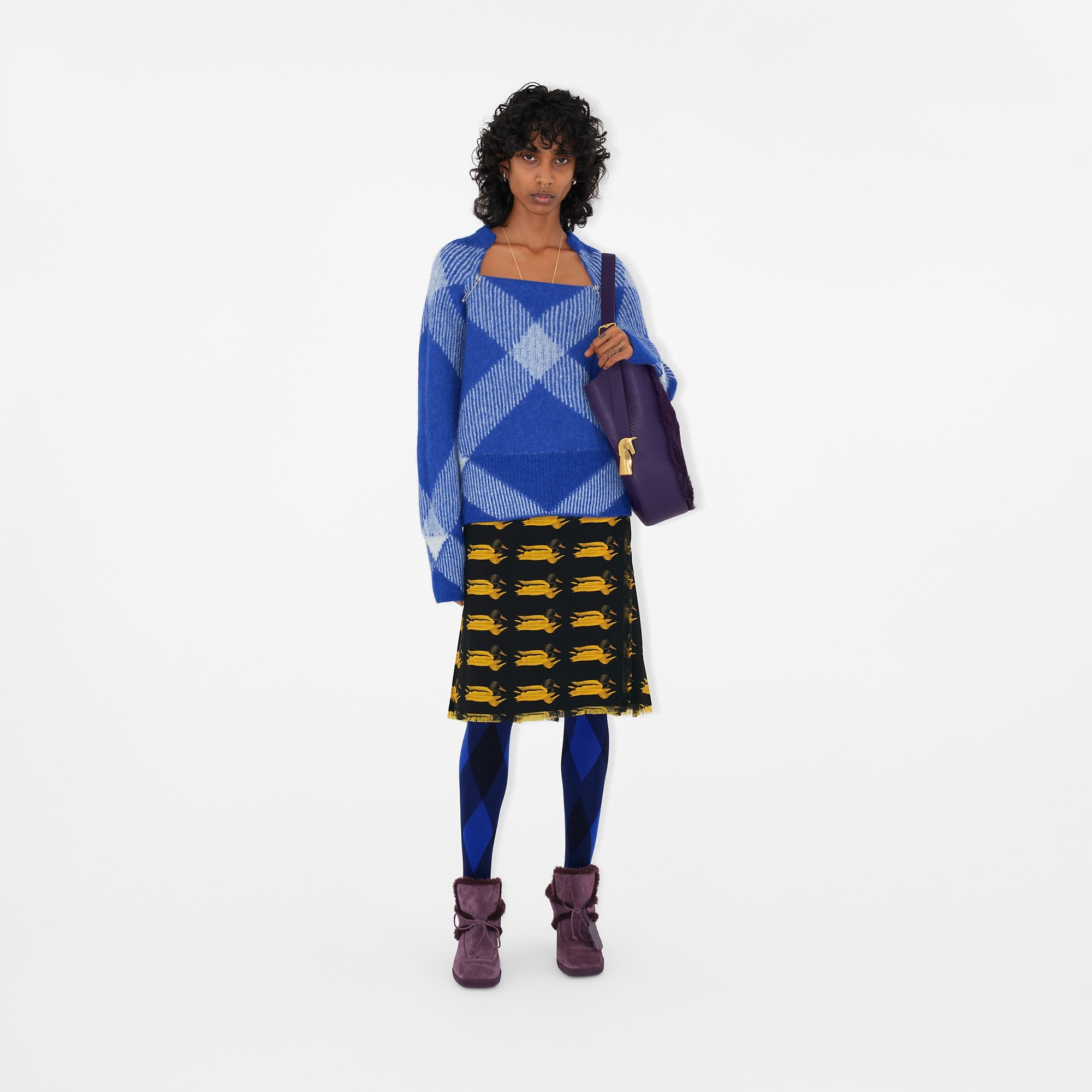 Argyle Wool Blend Tights - 4