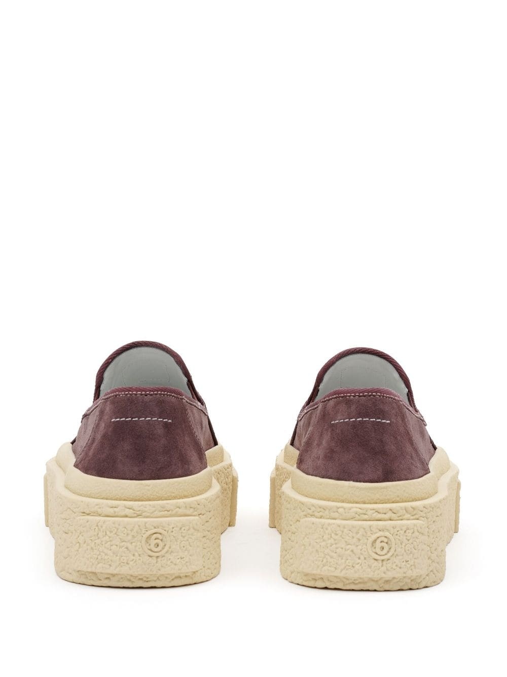 logo-patch suede loafers - 5