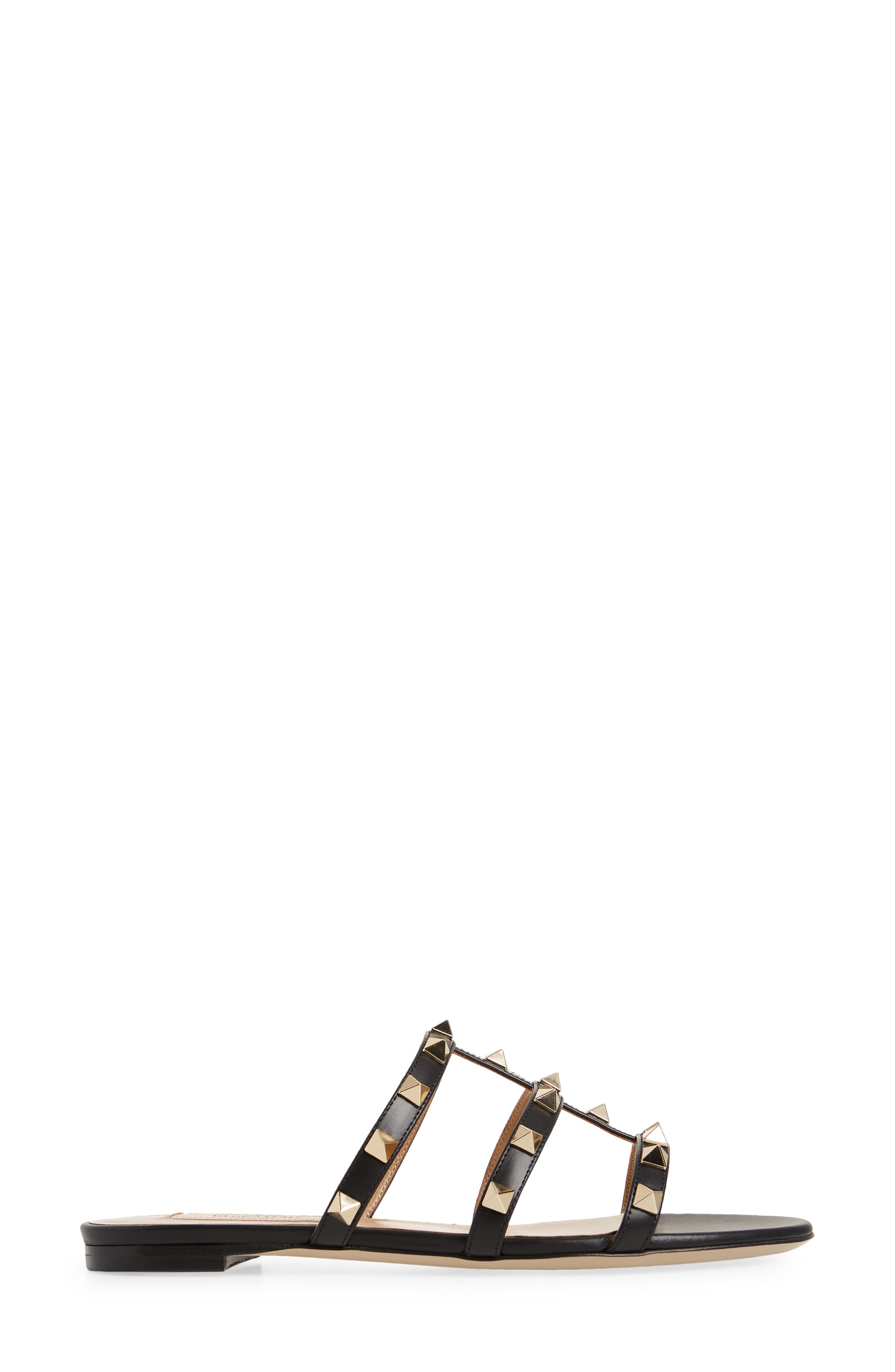 Valentino Garavani Rockstud Slide Sandal in 0No Nero at Nordstrom - 3