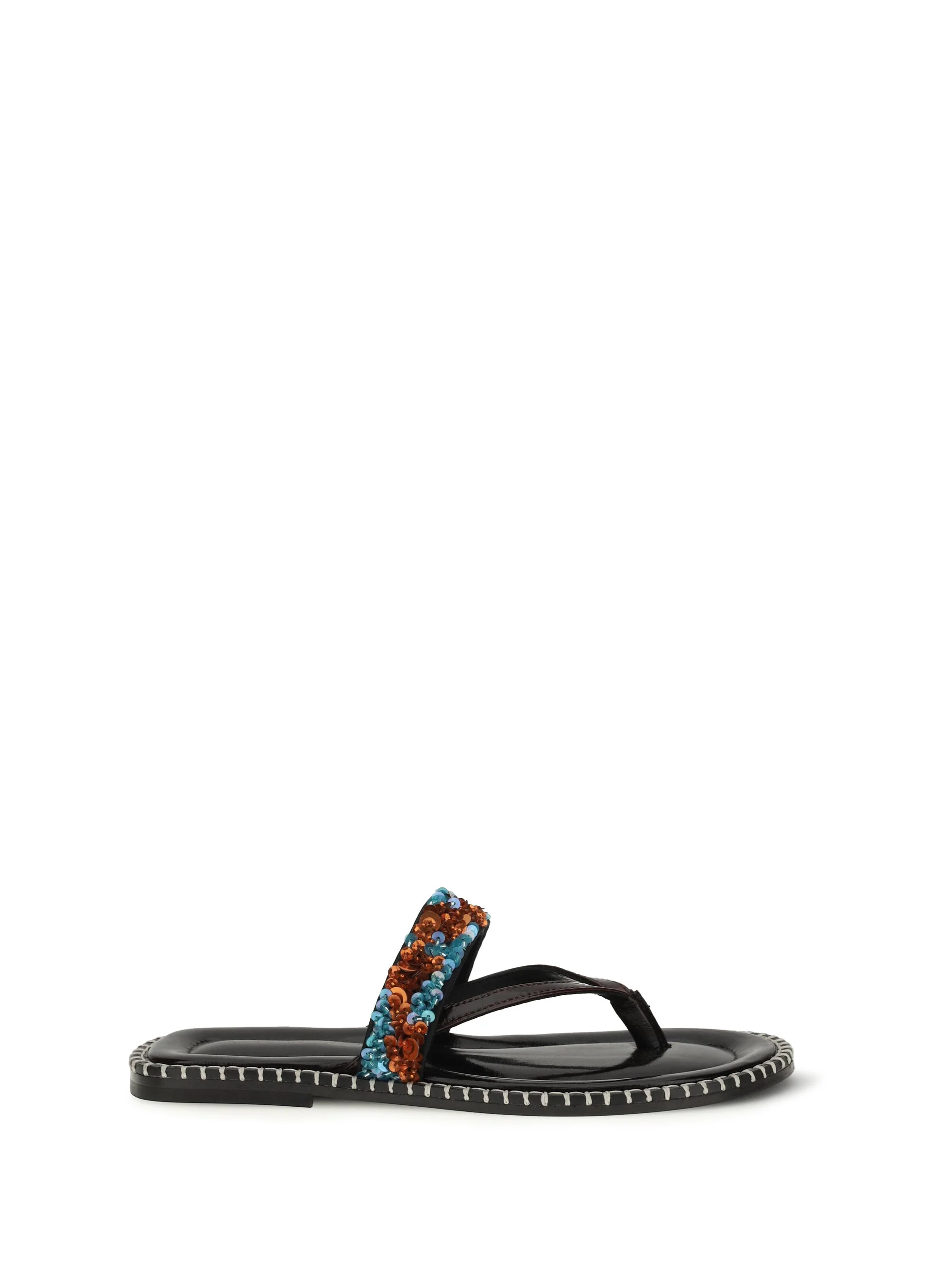 Dries Van Noten Slip-on Leather Sandals With Sequins - 1