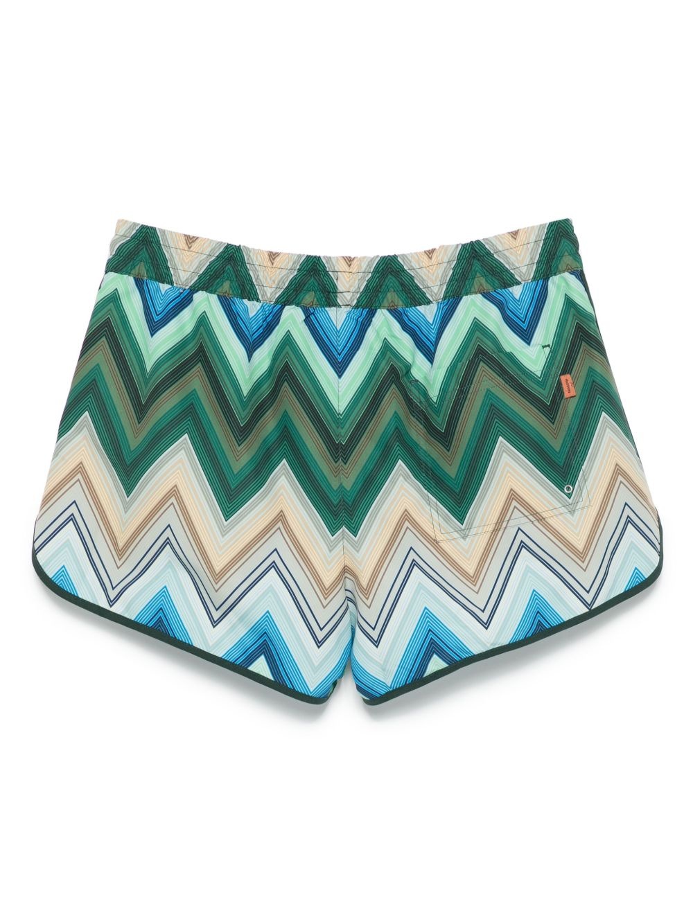zigzag-print swim shorts - 2