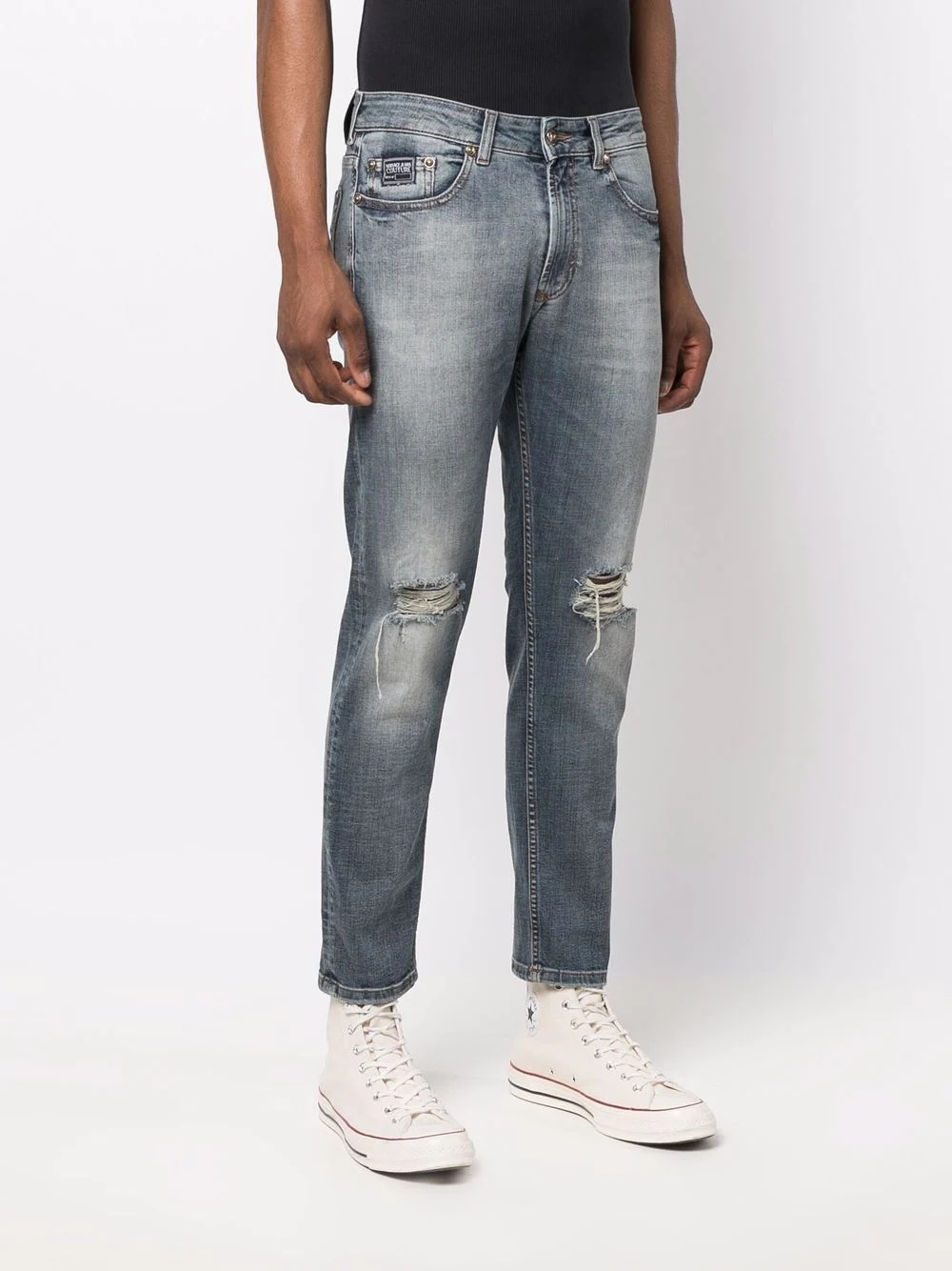 ripped-detailing slim-fit jeans - 3