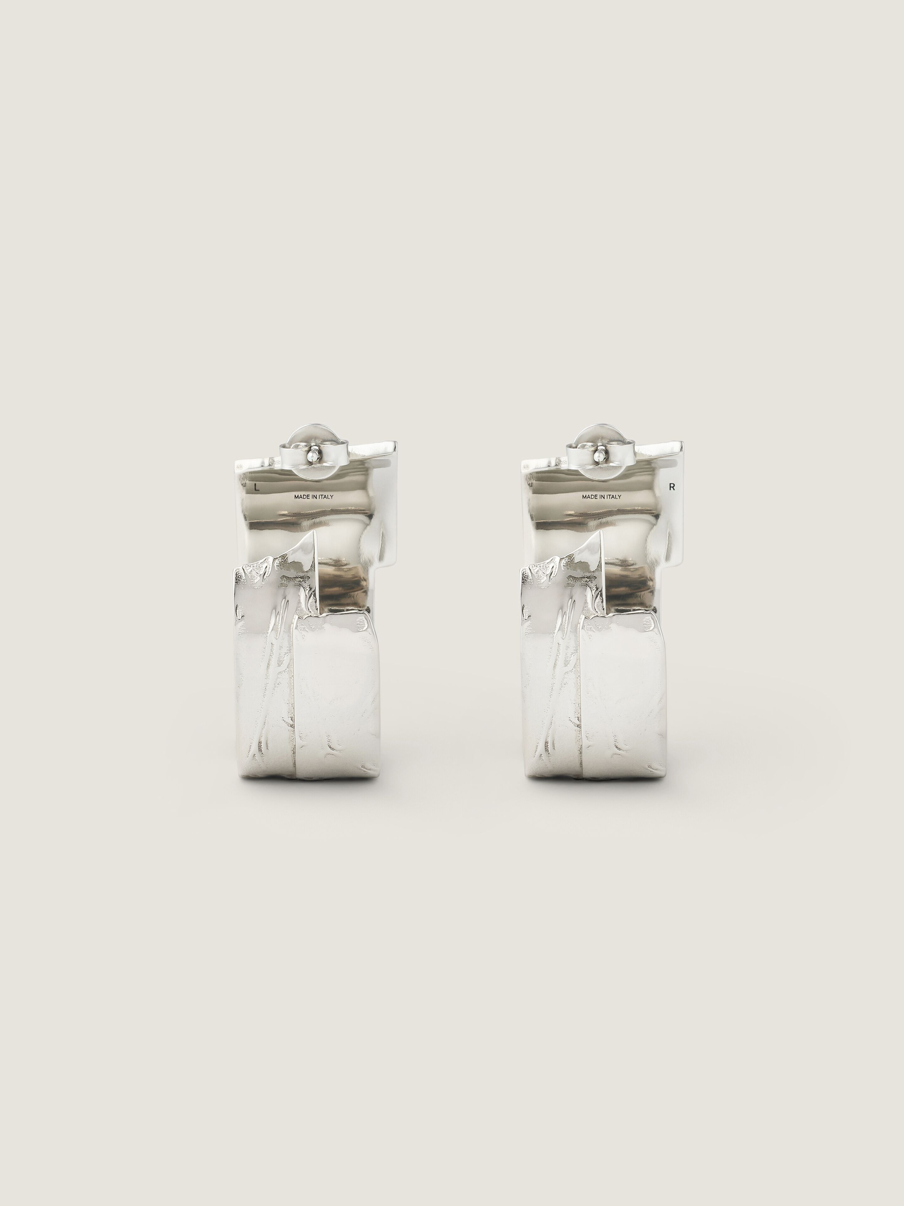 GIVENCHY TAPE EARRINGS IN METAL AND ENAMEL - 4