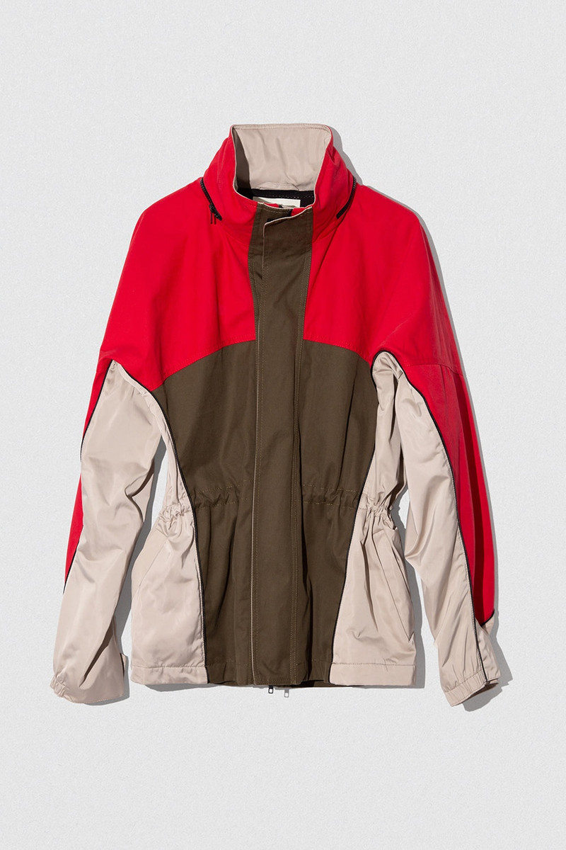 YAKA JACKET KHAKI-RED WR COTTON AND NYLON 7