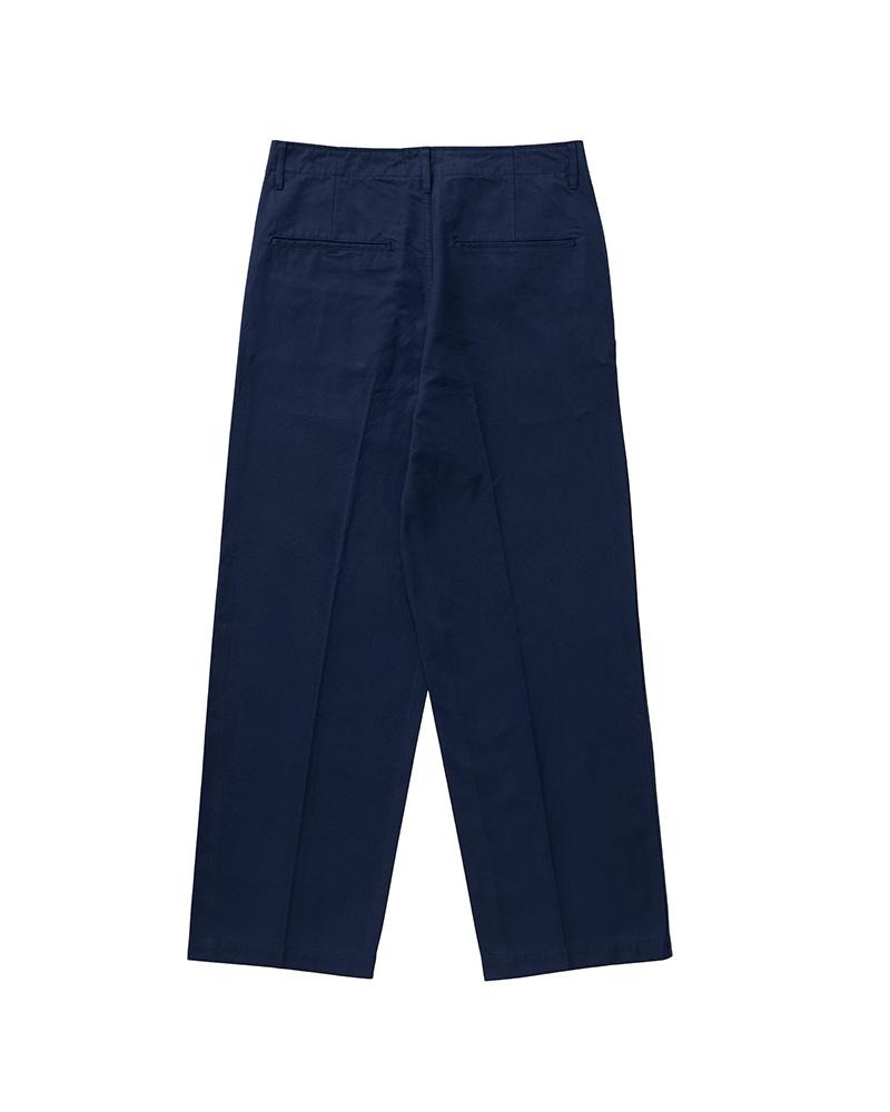 EX WIDE CHINO PANTS NAVY - 2