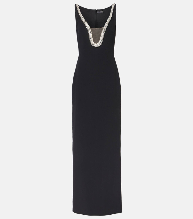 Crystal-embellished cady gown - 1