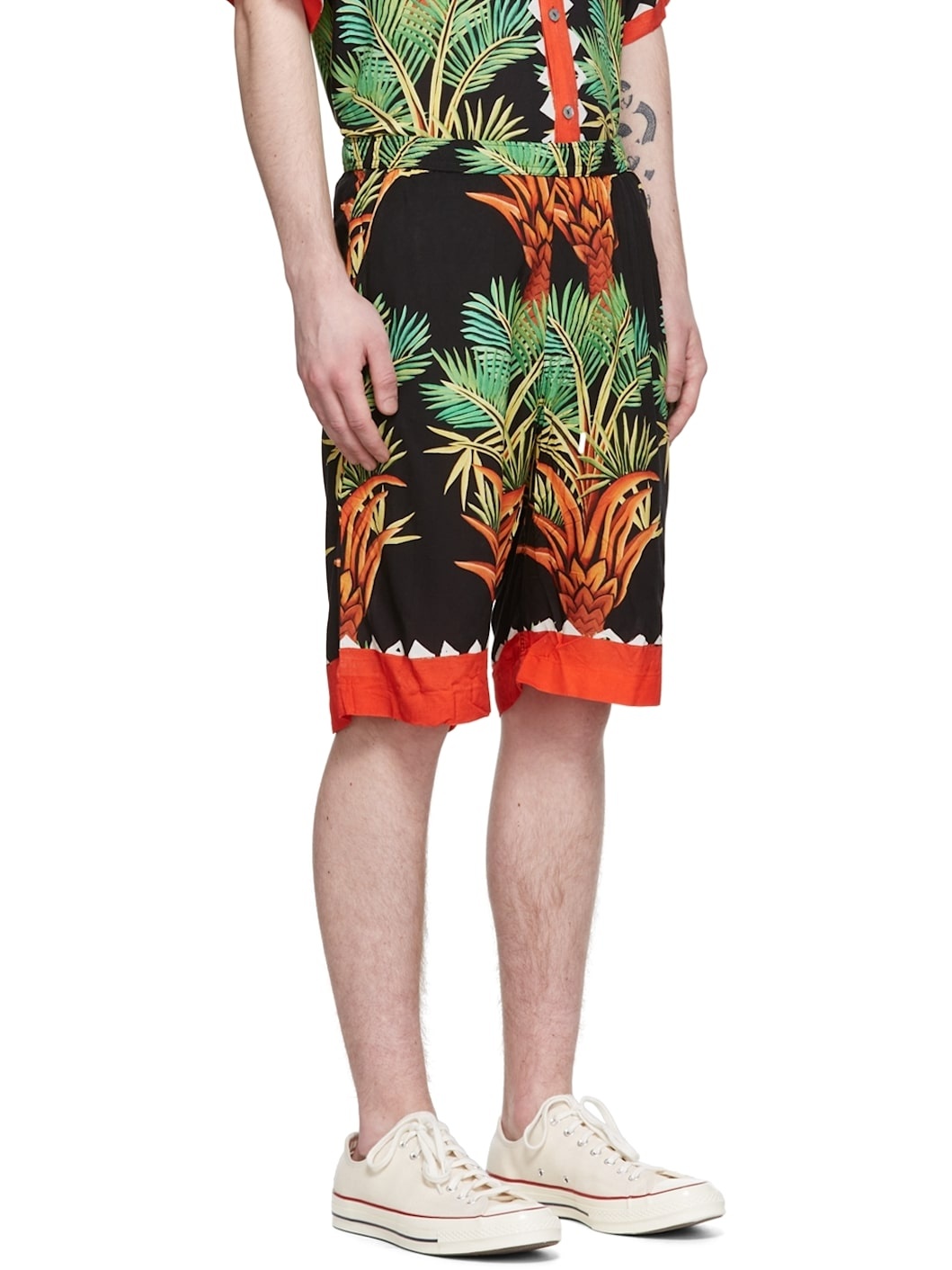 Black Rayon Shorts - 2