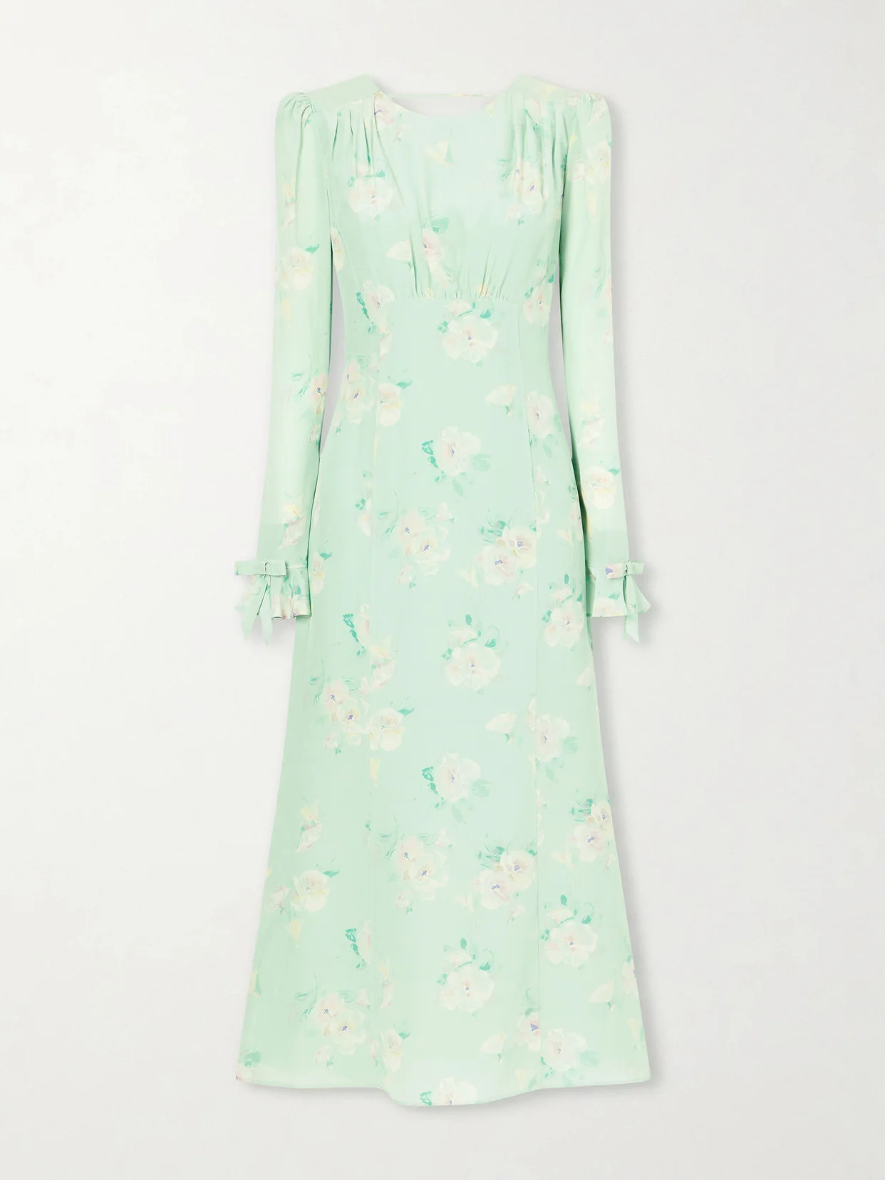 Floral-print Silk Midi Dress - 1