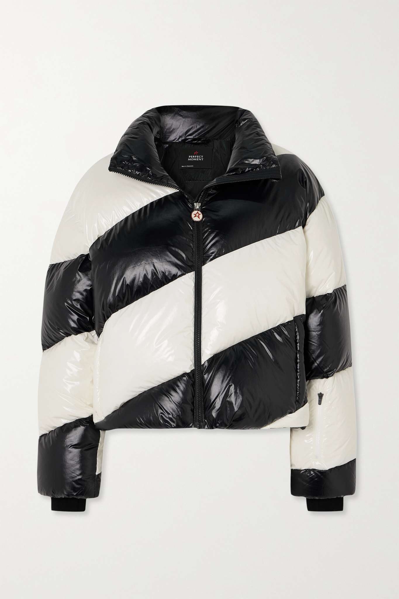 Super Mojo III striped quilted down ski jacket - 1