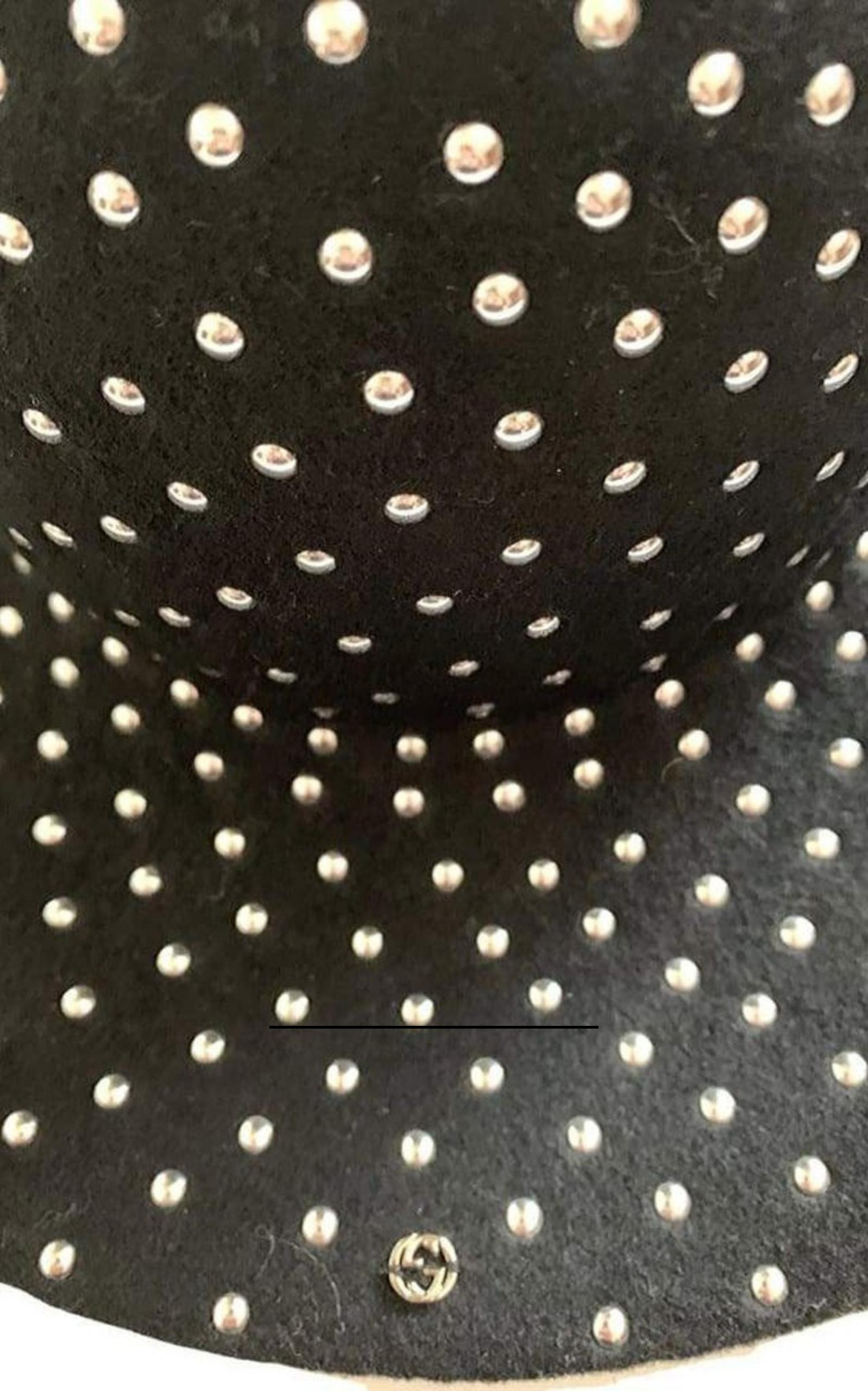 Studded Wool-felt Wide Brim Hat - 6