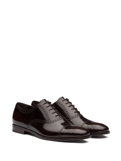 Prada brogue motif Oxford shoes outlook