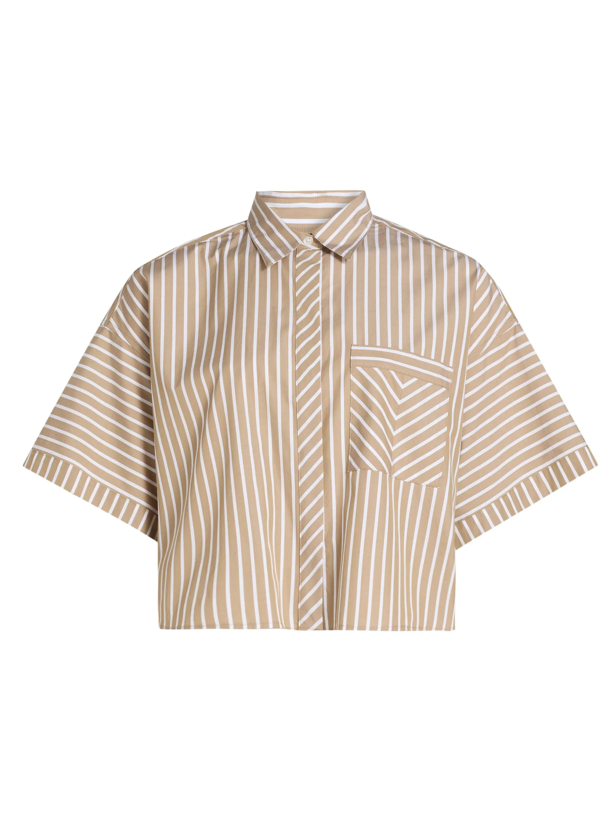 Women's Marin Striped Short-Sleeve Button-Front Shirt - Seaweed Stripe - 1