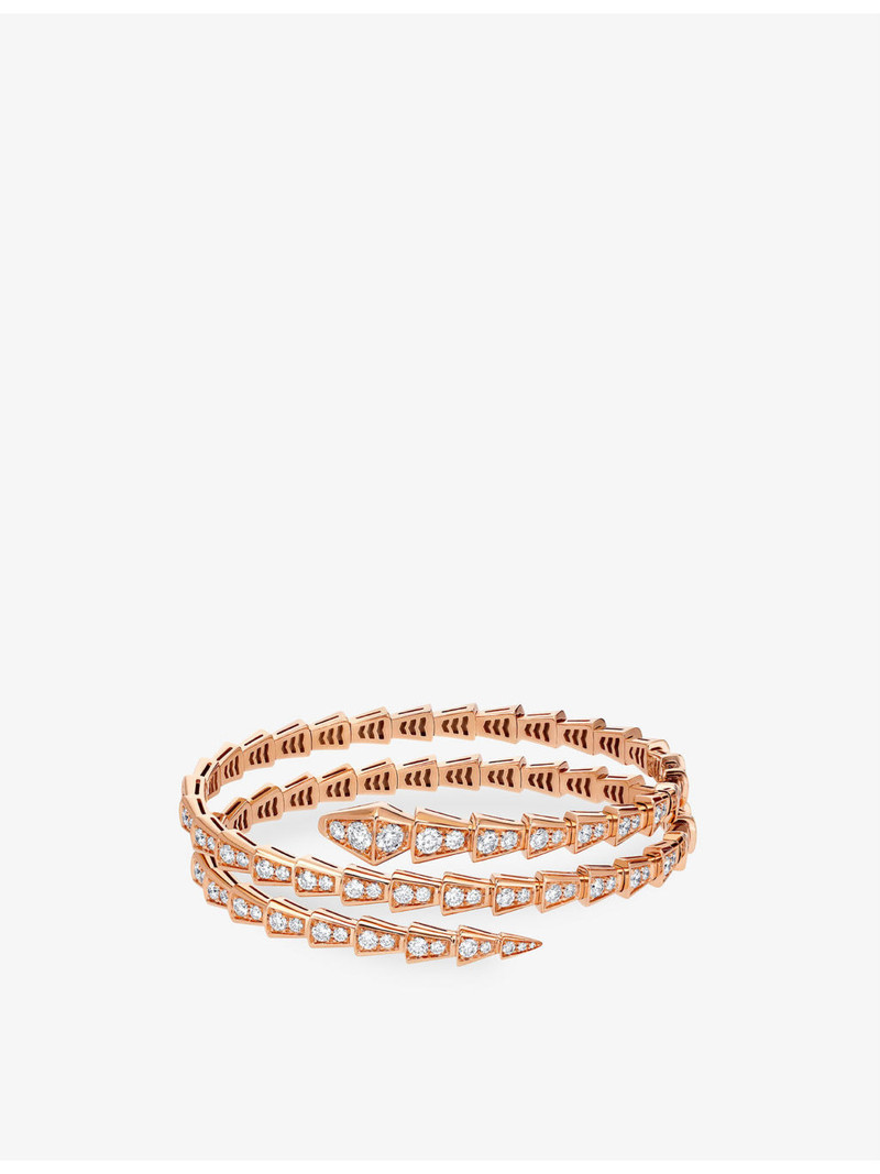 BVLGARI Serpenti Viper 18ct rose-gold and 5.42ct brilliant-cut diamond bracelet outlook
