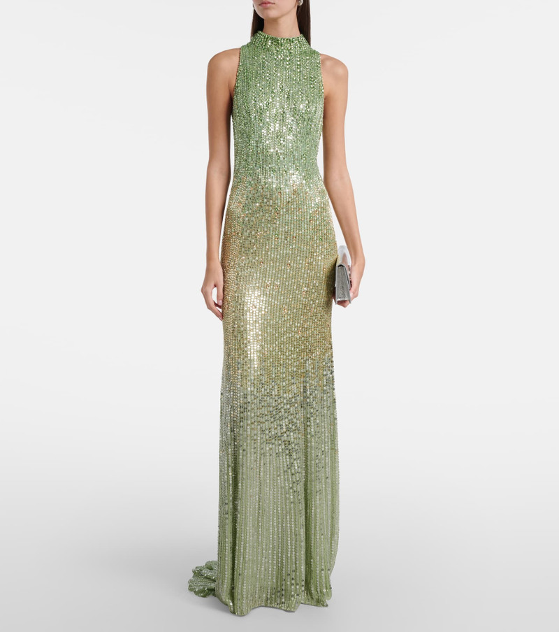 JENNY PACKHAM Benie embellished halterneck gown outlook