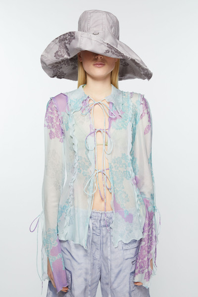 Acne Studios Print blouse - Blue/lilac outlook