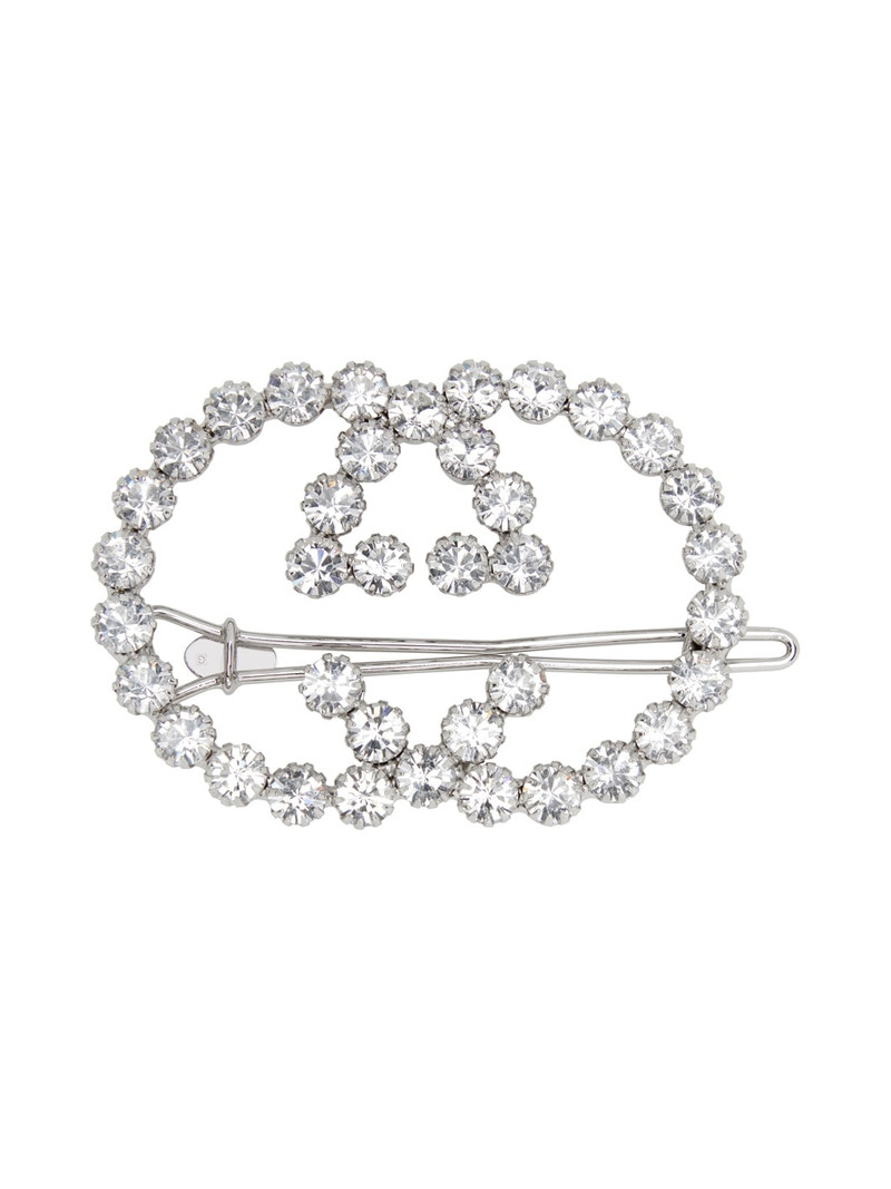 Silver Interlocking G Hair Clip 1