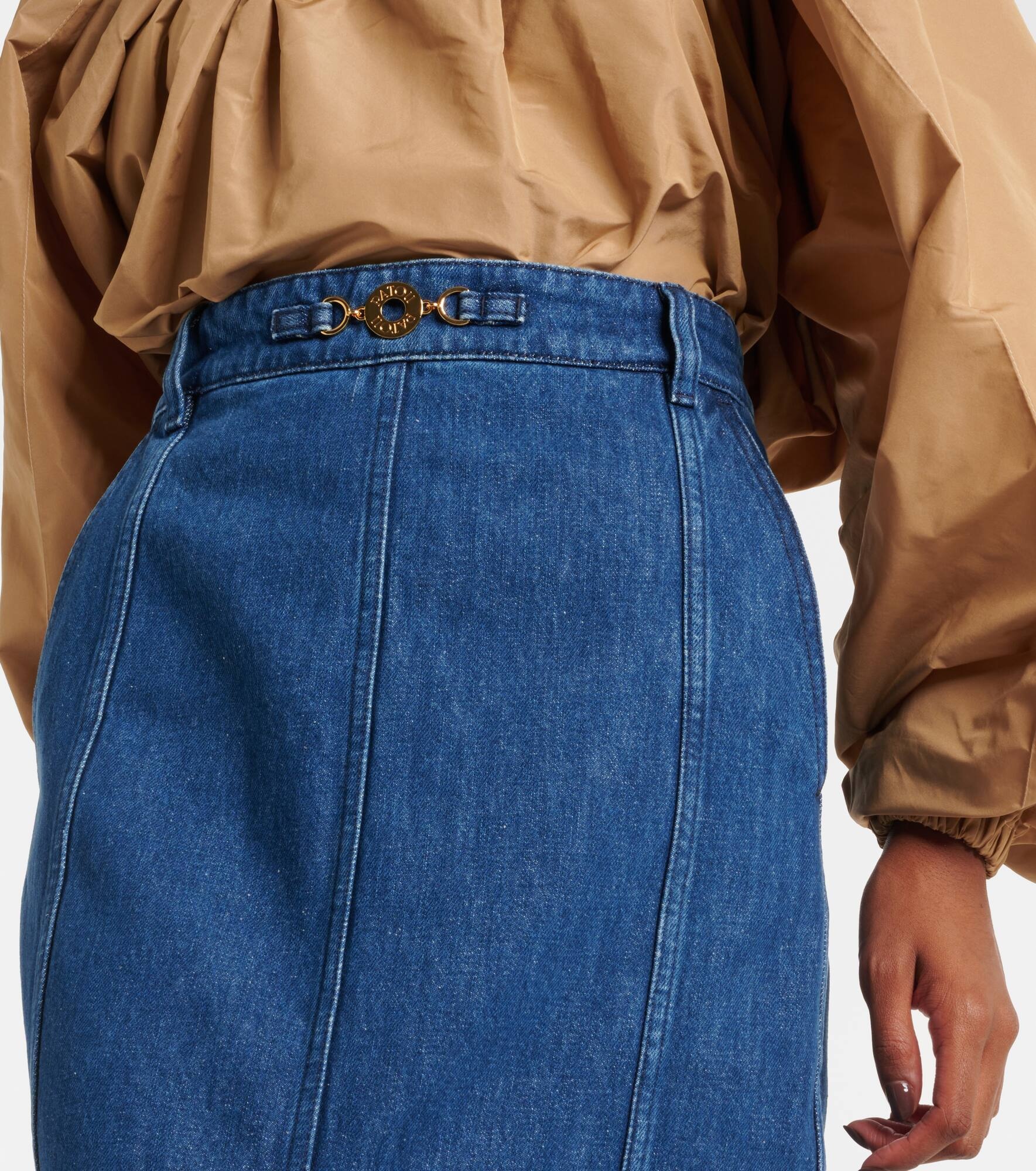 Denim maxi skirt - 4